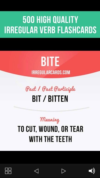 Emulate iPhone app English Irregular Verbs Cards using MyAndroid Emulate iPhone app English Irregular Verbs Cards using MyAndroid