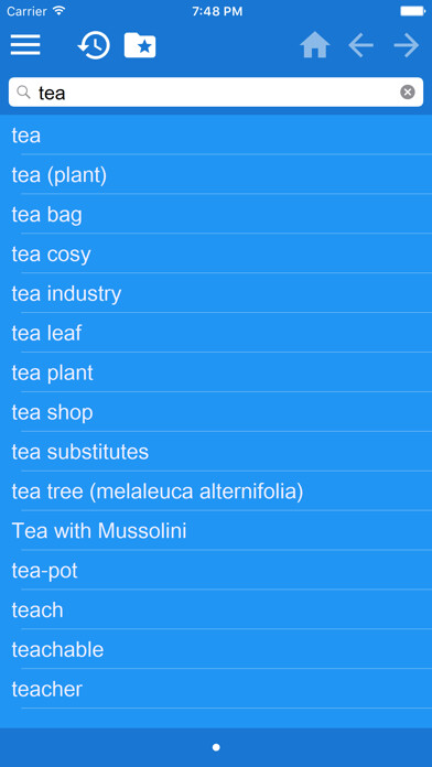 Emulate iPhone app English Italian Dictionary Free using MyAndroid
