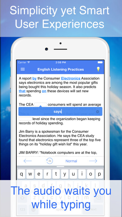 Emulate iPhone app English Listening Practices - Smart tool to improve your listening skill using MyAndroid Emulate iPhone app English Listening Practices - Smart tool to improve your listening skill using MyAndroid