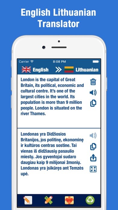 Emulate iPhone app English Lithuanian Translation using MyAndroid Emulate iPhone app English Lithuanian Translation using MyAndroid
