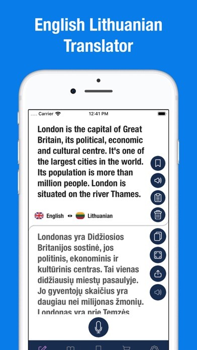 Emulate iPhone app English Lithuanian Translator using MyAndroid Emulate iPhone app English Lithuanian Translator using MyAndroid