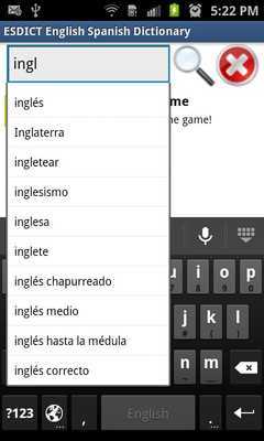 Emulate Android APK English <-> Spanish Dictionary Emulate Android APK English <-> Spanish Dictionary
