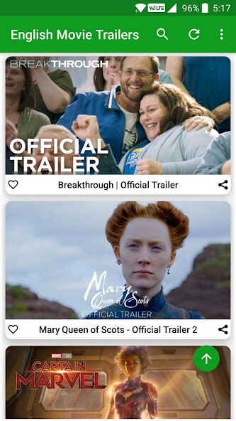Run android online APK English Movie Trailers (Hollywood Movies) from MyAndroid or emulate English Movie Trailers (Hollywood Movies) using MyAndroid