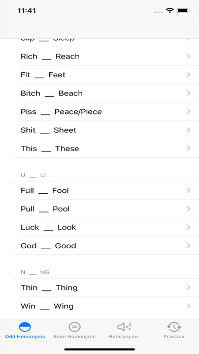 Emulate iPhone app English Pairs Words Pronounce using MyAndroid Emulate iPhone app English Pairs Words Pronounce using MyAndroid