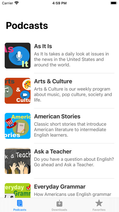 Emulate iPhone app English Podcast Listening using MyAndroid