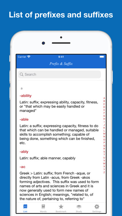 Emulate iPhone app English Prefixes & Suffixes using MyAndroid Emulate iPhone app English Prefixes & Suffixes using MyAndroid
