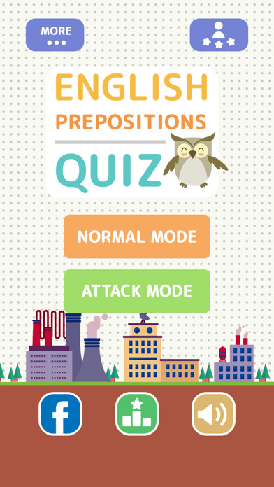 Emulate iPhone app English Prepositions Quiz using MyAndroid