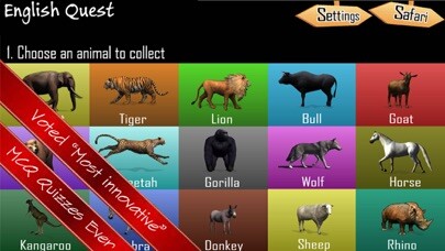 Emulate iPhone app English Quest - First Grade using MyAndroid