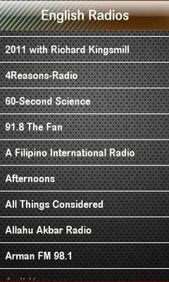 Emulate Android APK English Radio English Radios
