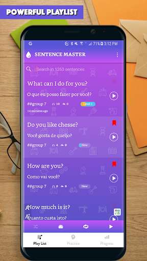 Run android online APK English Sentences and Phrases for Portuguese from MyAndroid or emulate English Sentences and Phrases for Portuguese using MyAndroid