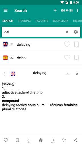 Run android online APK English-spanish and Spanish-english dictionary from MyAndroid or emulate English-spanish and Spanish-english dictionary using MyAndroid