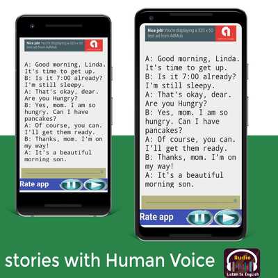 Emulate Android APK English stories and conversations - audio books