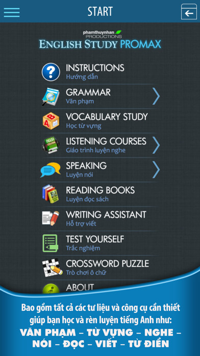 Emulate iPhone app English Study PROMAX using MyAndroid