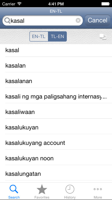 Emulate iPhone app English<>Tagalog Dictionary using MyAndroid Emulate iPhone app English<>Tagalog Dictionary using MyAndroid
