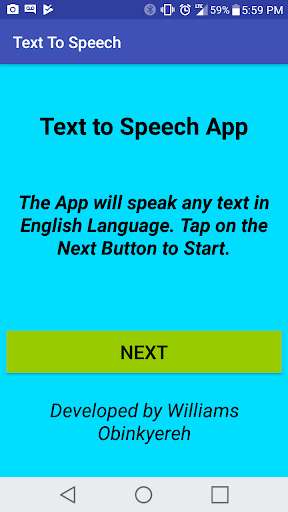 Run android online APK English Text To Speech App from MyAndroid or emulate English Text To Speech App using MyAndroid Run android online APK English Text To Speech App from MyAndroid or emulate English Text To Speech App using MyAndroid