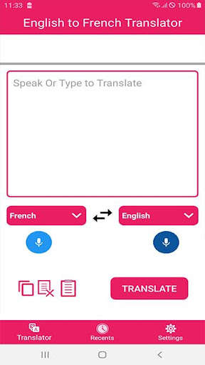 Run android online APK English to French Translator -  French to English from MyAndroid or emulate English to French Translator -  French to English using MyAndroid