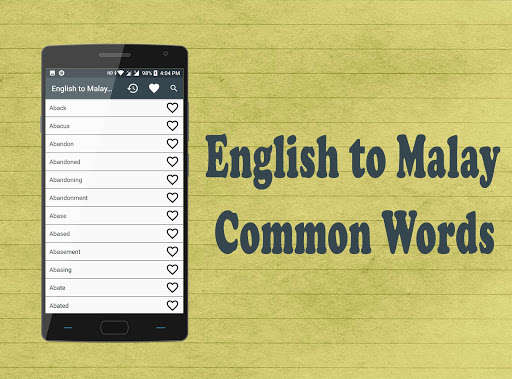 Run android online APK English to Malay Common Words from MyAndroid or emulate English to Malay Common Words using MyAndroid