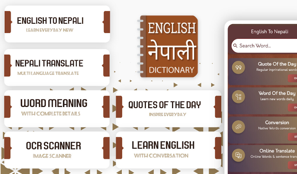 Run android online APK English to Nepali Translator- Nepali Dictionary from MyAndroid or emulate English to Nepali Translator- Nepali Dictionary using MyAndroid