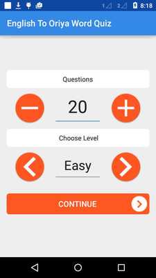 Emulate Android APK English to Oriya Quiz Emulate Android APK English to Oriya Quiz