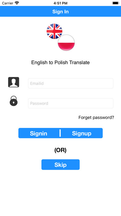 Emulate iPhone app English to Polish Translate using MyAndroid