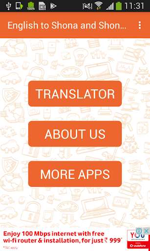 Run android online APK English to Shona and Shona to English Translator from MyAndroid or emulate English to Shona and Shona to English Translator using MyAndroid