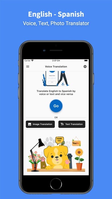 Emulate iPhone app English to Spanish - EnSpan using MyAndroid