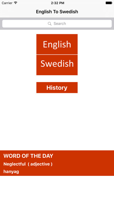 Emulate iPhone app English To Swedish Dictionary using MyAndroid Emulate iPhone app English To Swedish Dictionary using MyAndroid