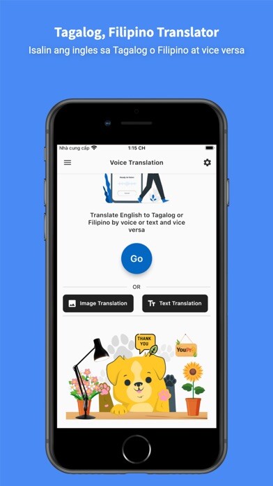 Emulate iPhone app English to Tagalog - EnTaga using MyAndroid