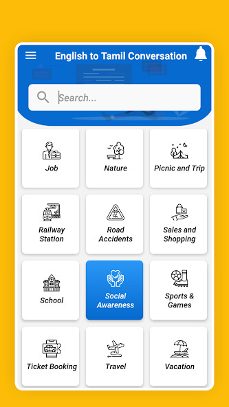 Run android online APK English to Tamil Conversation from MyAndroid or emulate English to Tamil Conversation using MyAndroid