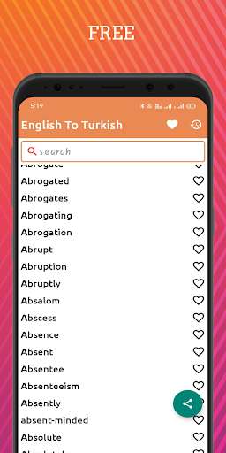 Run android online APK English to Turkish Dictionary Offline from MyAndroid or emulate English to Turkish Dictionary Offline using MyAndroid