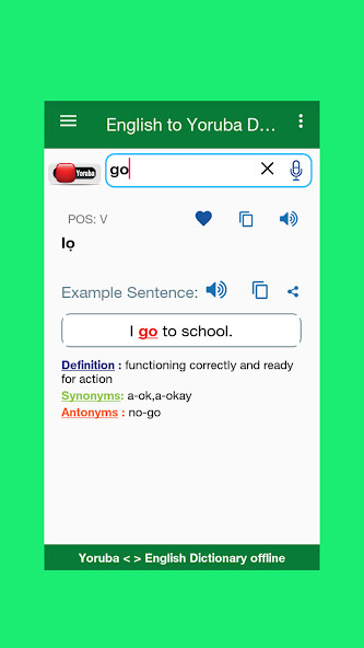 Run android online APK English To Yoruba Dictionary from MyAndroid or emulate English To Yoruba Dictionary using MyAndroid