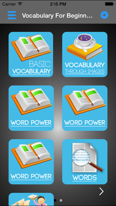 Emulate iPhone app English Vocabulary Builder - Words Phrases Idioms using MyAndroid