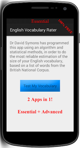 Emulate Android APK English Vocabulary Rater Emulate Android APK English Vocabulary Rater