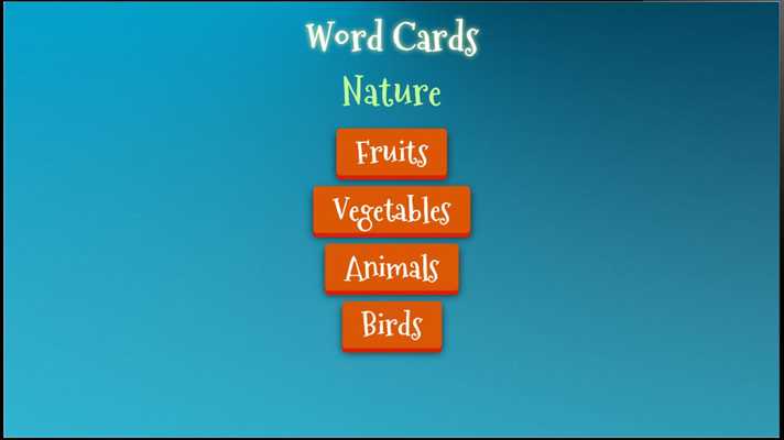 Emulate Android APK English Word Cards Nature Emulate Android APK English Word Cards Nature