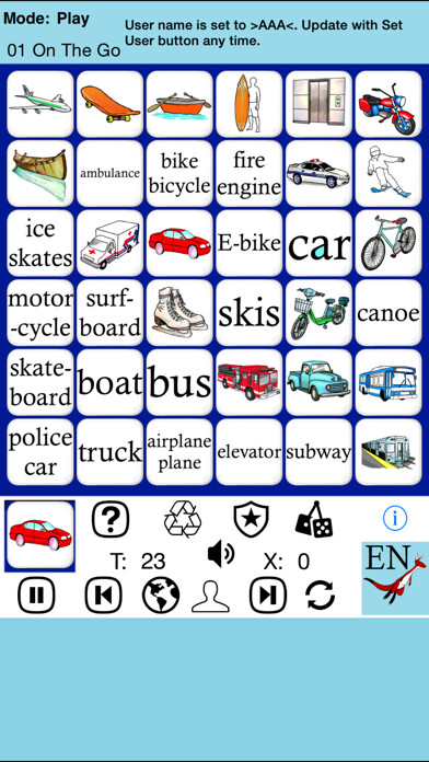 Emulate iPhone app English Words for Beginners-PE using MyAndroid