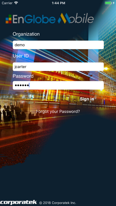 Emulate iPhone app EnGlobe Mobile using MyAndroid