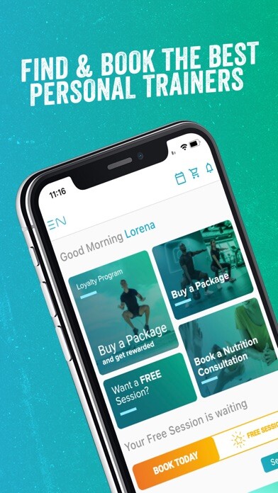 Emulate iPhone app Enhance - Personal Trainers using MyAndroid