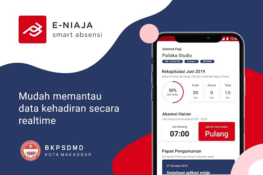 Run android online APK eNiaja Smart Absensi Kota Makassar from MyAndroid or emulate eNiaja Smart Absensi Kota Makassar using MyAndroid
