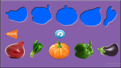 Emulate iPhone app Enjoyable Learning of Vegetable Names for Toddlers using MyAndroid