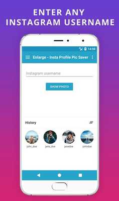 Emulate Android APK Enlarge - Insta Profile Pic Saver