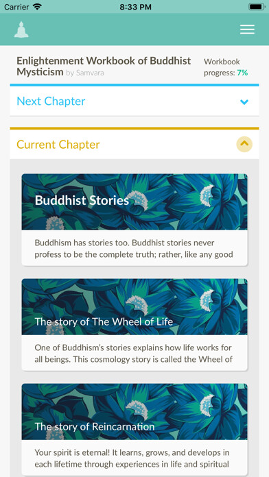 Emulate iPhone app Enlightenment Workbook using MyAndroid