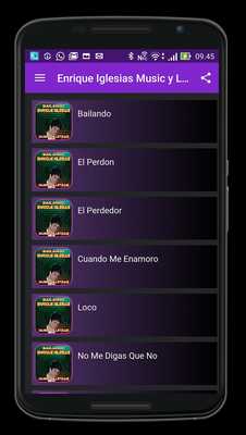 Emulate Android APK Enrique Iglesias Musica yLetra
