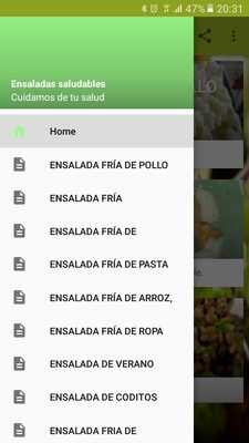 Emulate Android APK Ensaladas frias