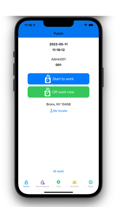 Emulate iPhone app Enterprise Punch Card-Timecard using MyAndroid Emulate iPhone app Enterprise Punch Card-Timecard using MyAndroid