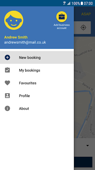 Emulate iPhone app Enterprise Taxis using MyAndroid
