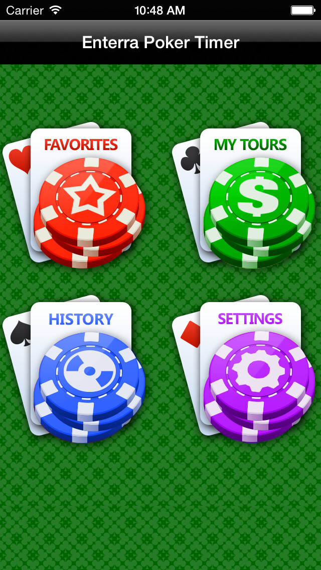Emulate iPhone app Enterra Poker Timer using MyAndroid