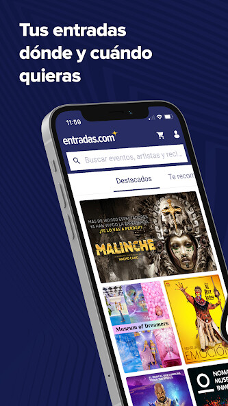 Emulate iPhone app entradas.com - using MyAndroid