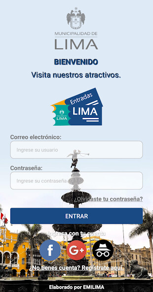 Run android online APK Entradas Lima from MyAndroid or emulate Entradas Lima using MyAndroid