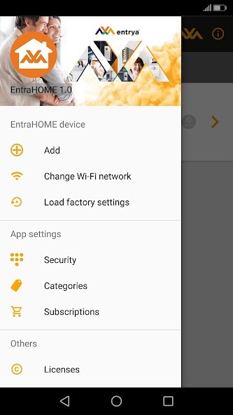 Run android online APK EntraHOME from MyAndroid or emulate EntraHOME using MyAndroid