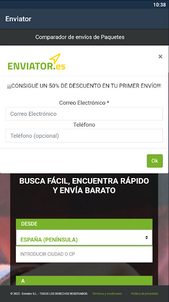 Run android online APK Enviator.es from MyAndroid or emulate Enviator.es using MyAndroid